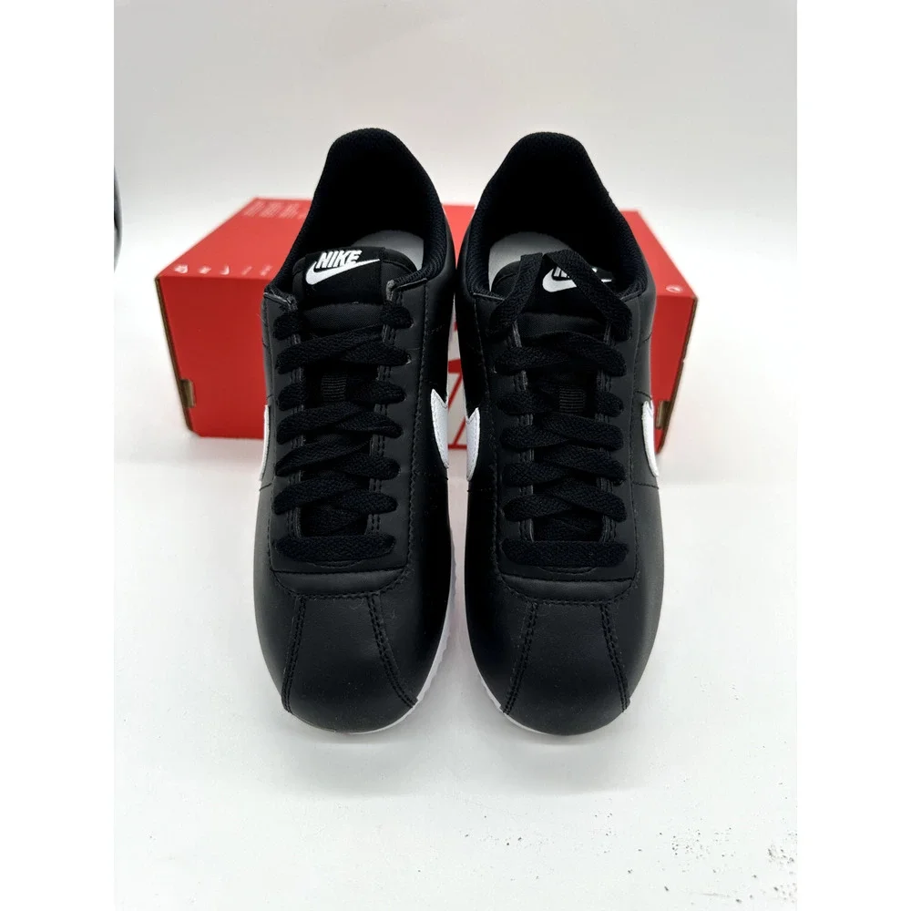 Nike Cortez Women's size 5.5 Black White Leather athleisure Shoes DN1791 001 - Picture 4 of 6